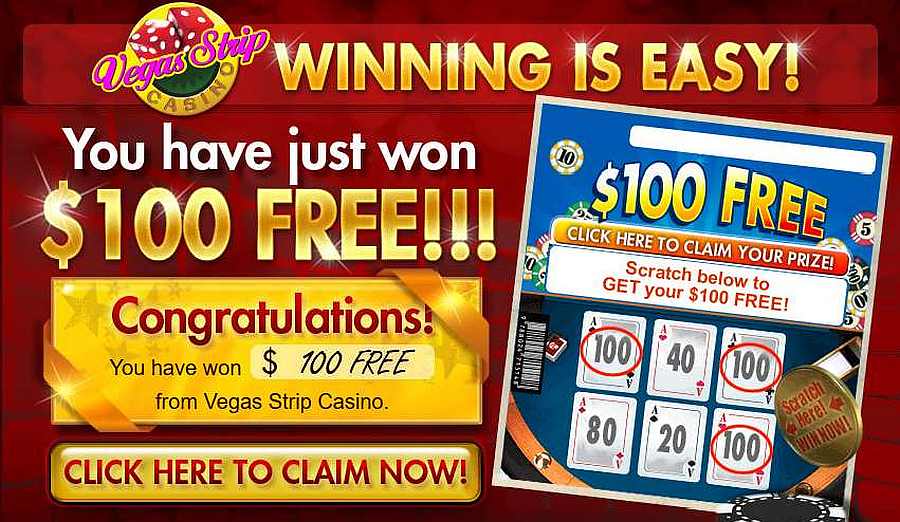 Vegas Strip Scratch Deposit Code: SCRATCH100