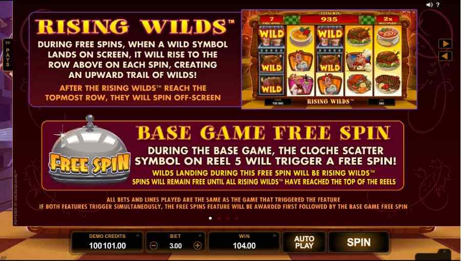 Big Chef Rising Wilds Free Spins