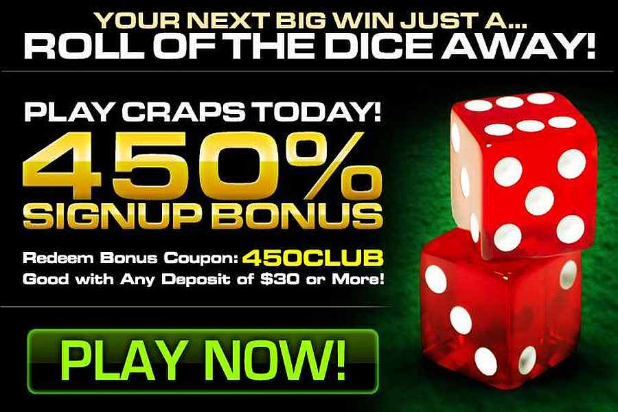 Club Player Craps Deposit Code 450CLUB