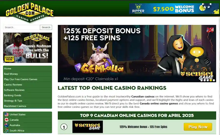 Golden Palace Casino Screenshot