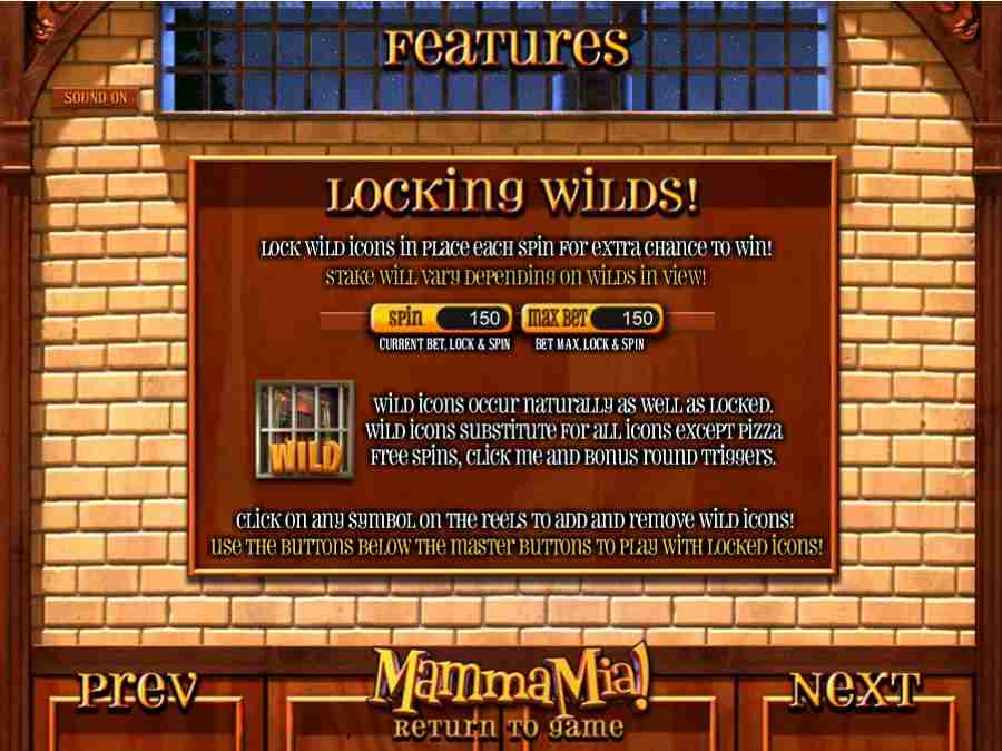 Mamma Mia Locking Wilds Bonus