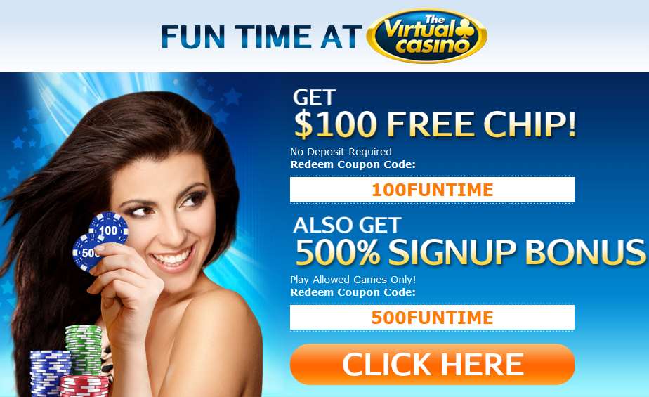 The Virtual Casino 100 Free Chip No Deposit Bonus