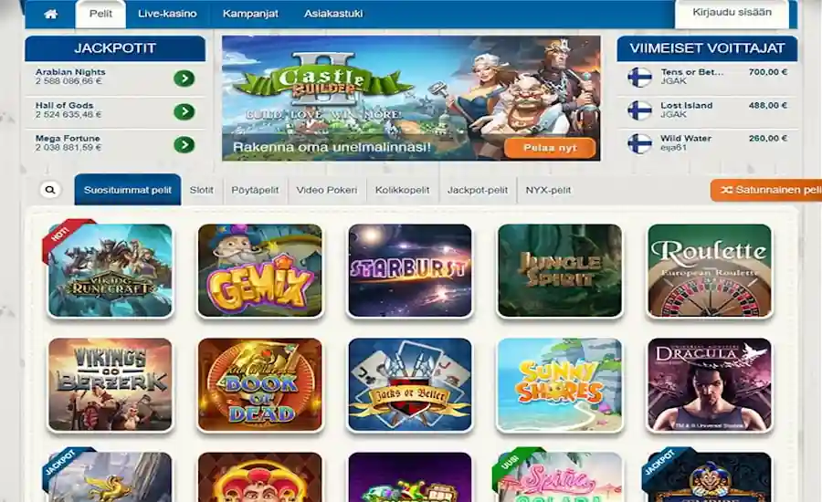 Suomiautomaatti Casino Screenshot