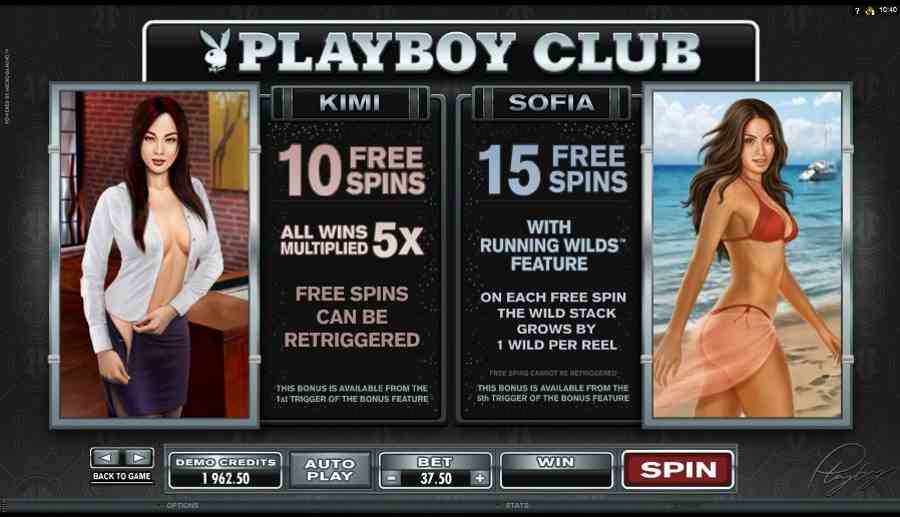 Playboy Kimi /Sofia Free Spins