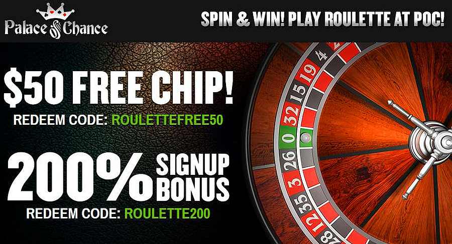 Palace of Chance Roulette Code ROULETTEFREE50
