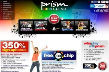 Prism no deposit bonus FD350