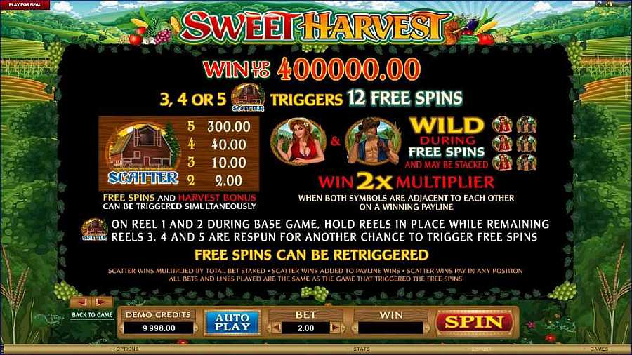 Sweet Harvest Free Spins Feature