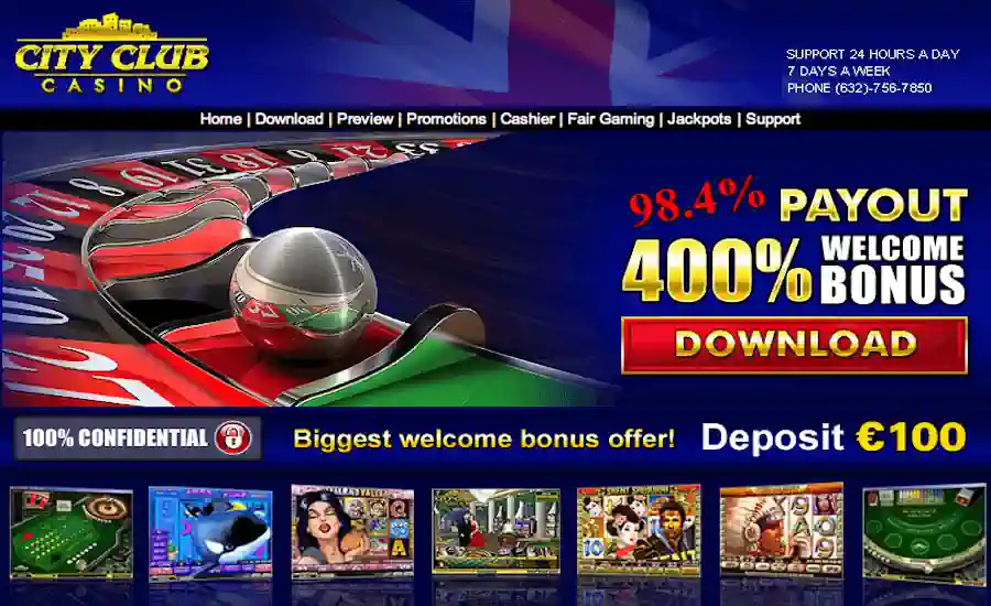 City Club Casino Screenshot