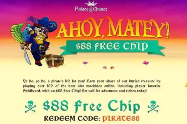 Palace of Chance No Deposit Code: PIRATE88