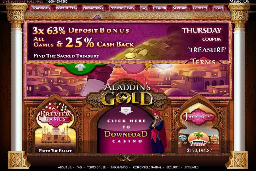 Aladdin's Gold Thursday Bonus Code