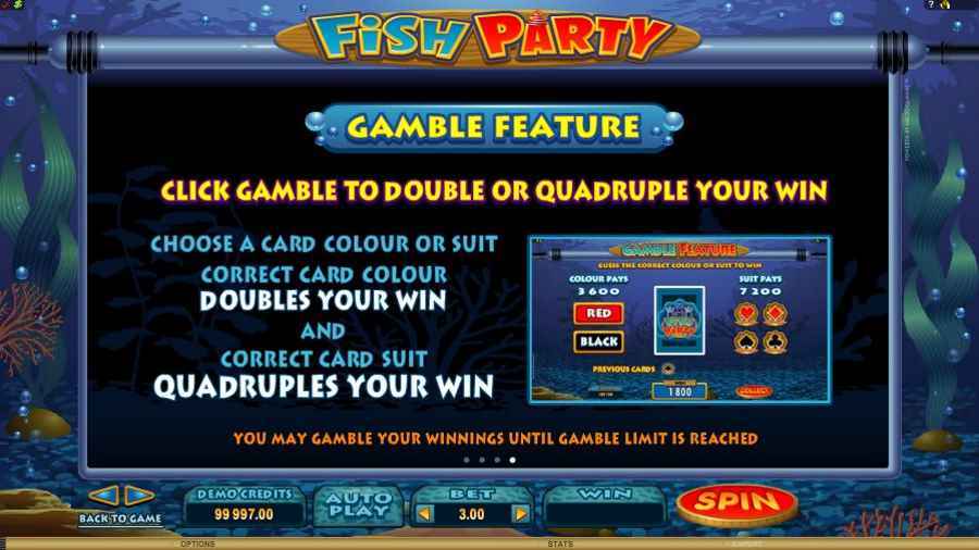 Fish Party Gamble Feature