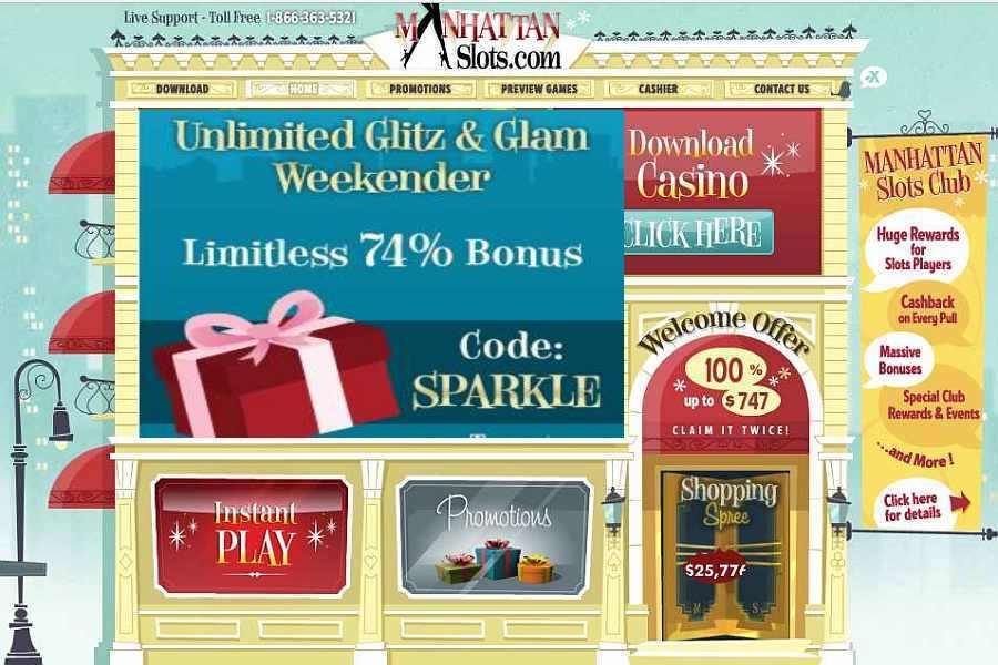 Manhattan Slots Unlimited Match Bonus