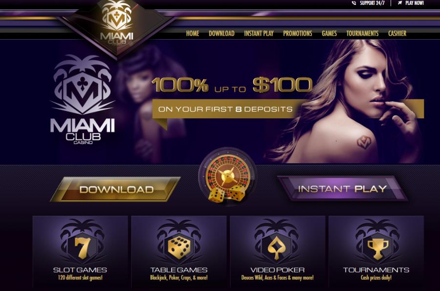 Miami Club Casino Welcome Bonus