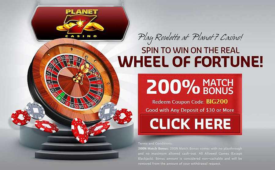 Planet7 Roulette Bonus BIG200