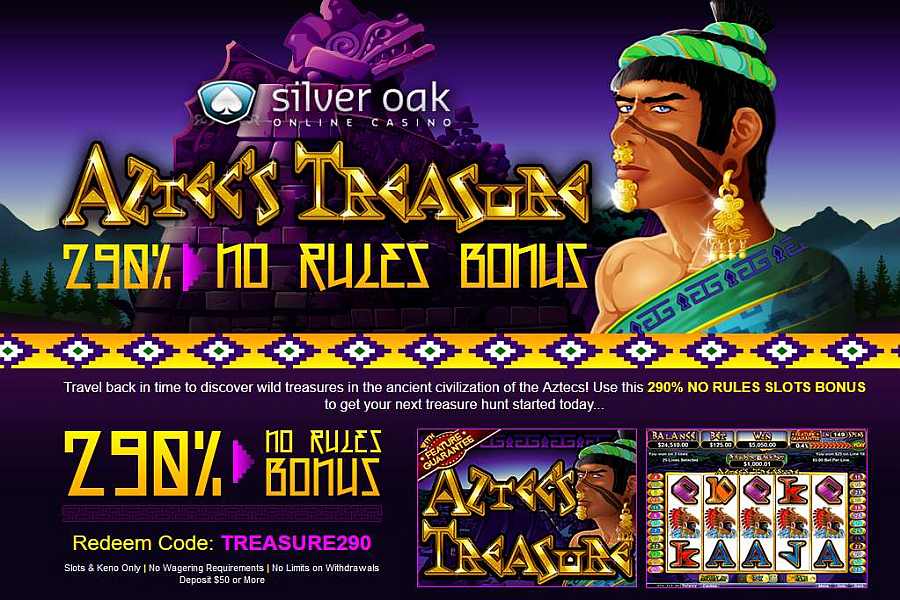 Silver Oak Aztecs Treasure Bonus