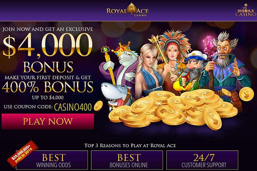 Royal Ace Deposit Bonus CASINO400
