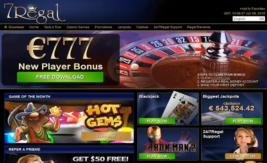 7Regal Casino Screenshot