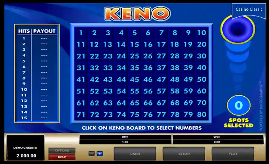 Keno Tips