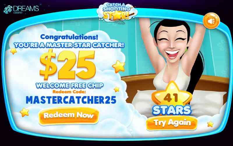 Dreams casino Shooting Star Codes