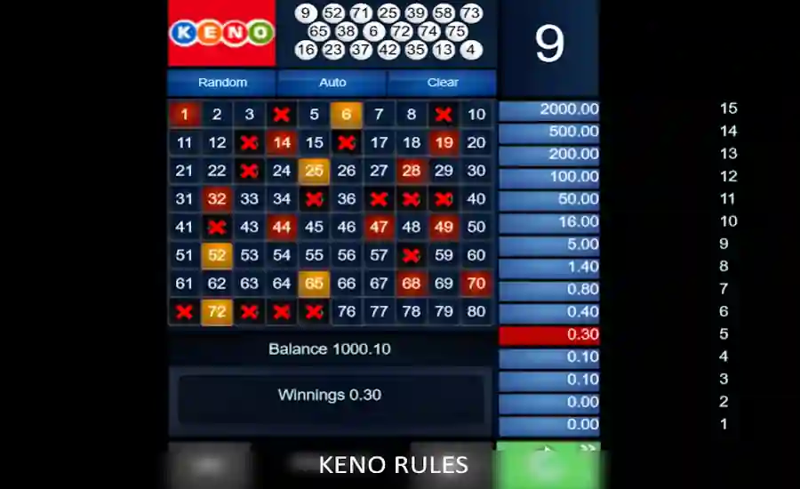 Keno Rules