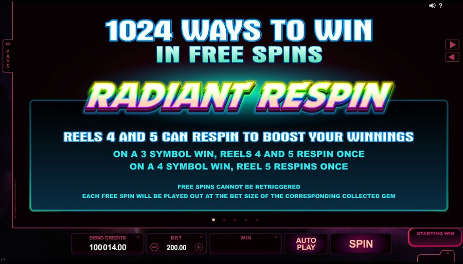 Stardust Rediant Free Spins