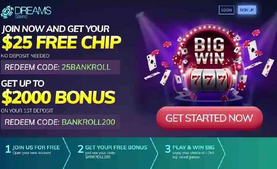 Dreams Casino Deposit Bonus BANKROLL200