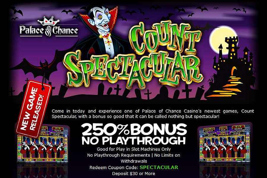 Palace of Chance No Play through Bonus