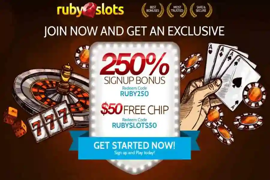 rubyslots ruby250 Deposit Bonus