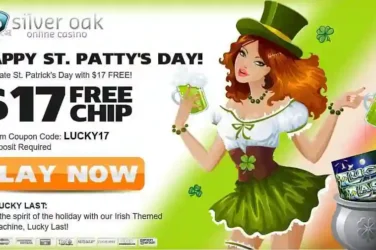 Silver Oak St Pattys $17 No Deposit Bonus