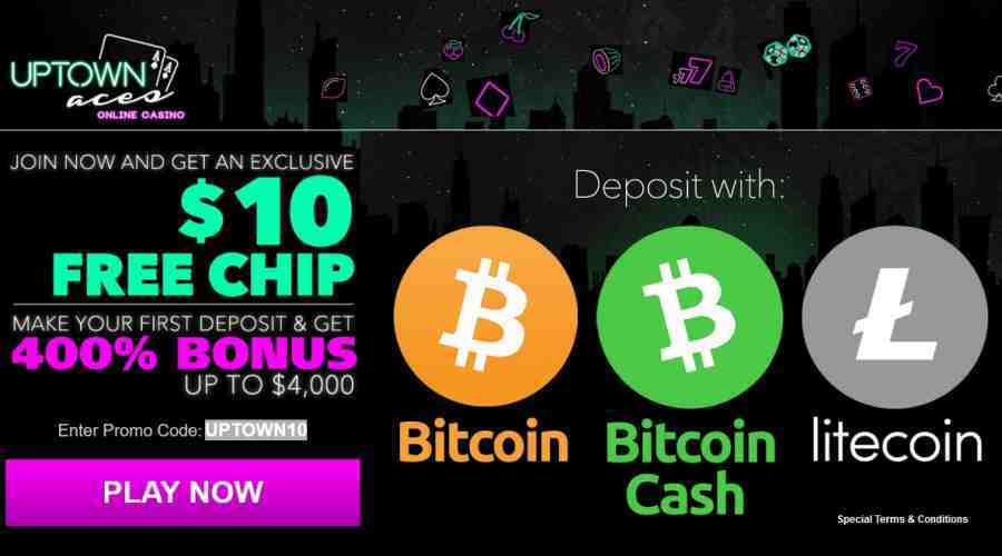 Uptown Aces Casino Bitcoin Bonus