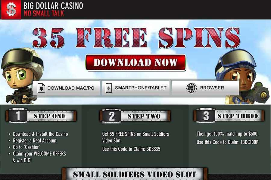 Big Dollar Soldiers Slot Bonus Code