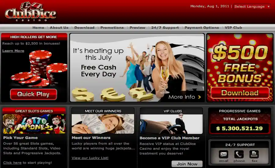 Club Dice Casino Screenshot