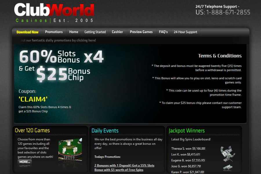 Club World Casino Thursday Bonus