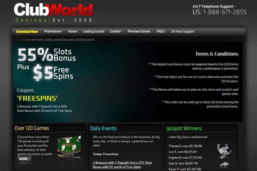 Club World Casino Wednesday Bonus