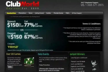 Club World Deposit Bonus Code