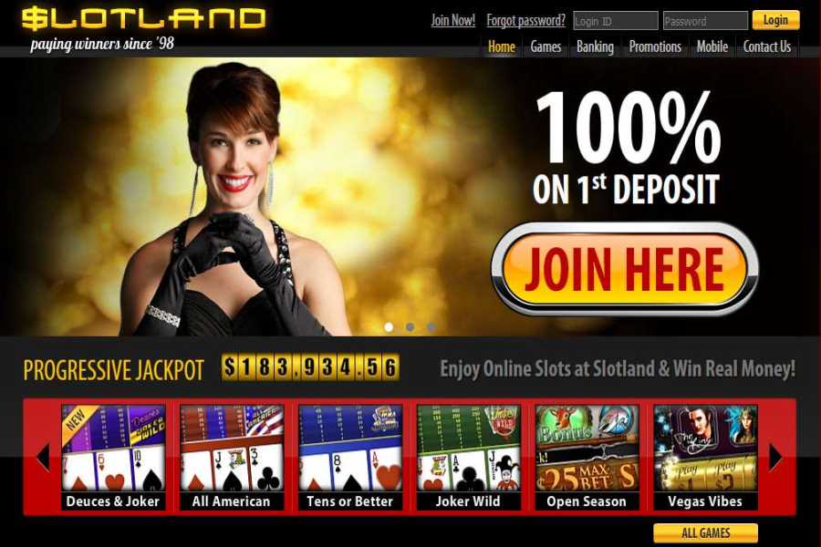 Slotland Casino 100 Bonus