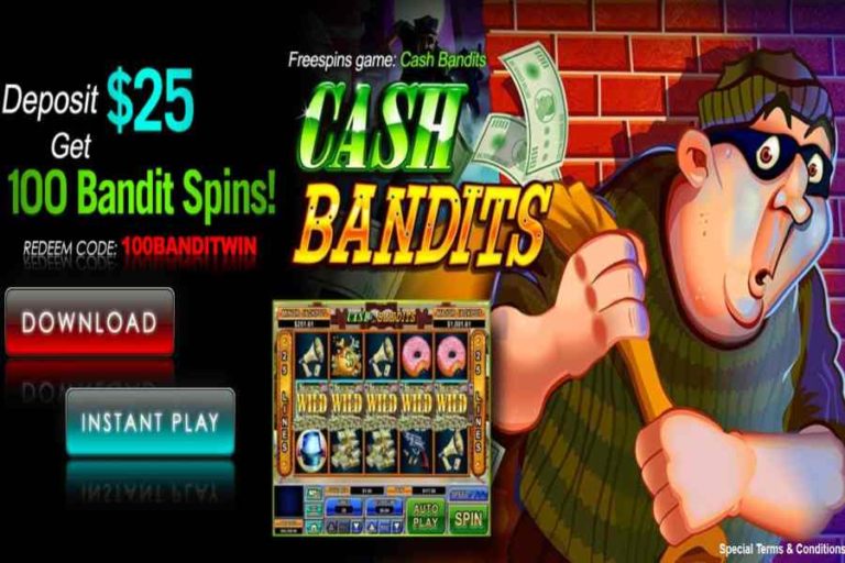 100 free spins cash bandits