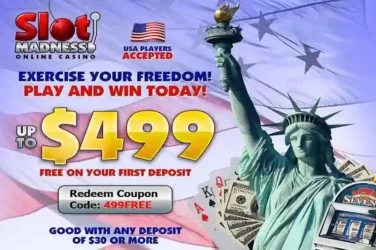 Slot Madness Deposit Bonus Code 499FREE