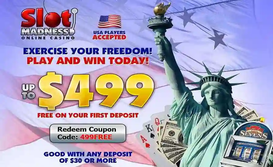 Slot Madness Deposit Bonus Code 499FREE