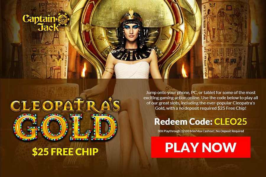 Captain Jack Cleopatra's Gold Bonus Code