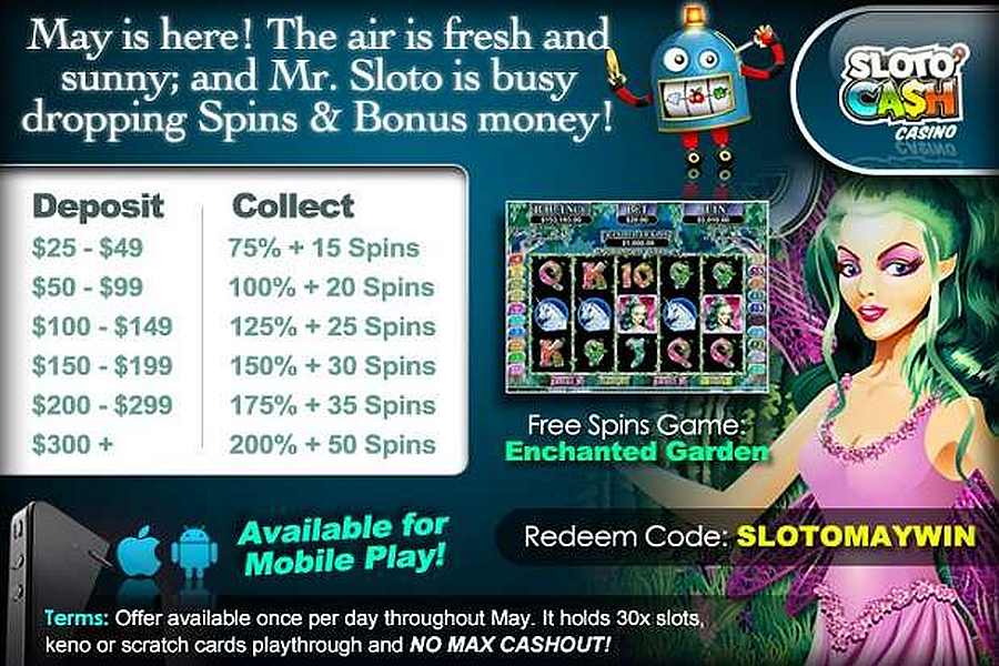 Sloto Cash Enchanted Garden Bonus Code