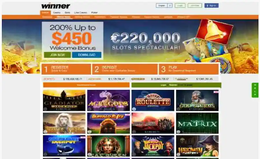 Winner Casino Screenshot