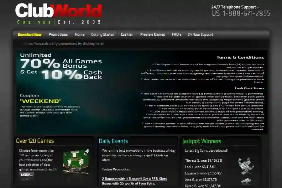 Club World Weekend Bonus Code