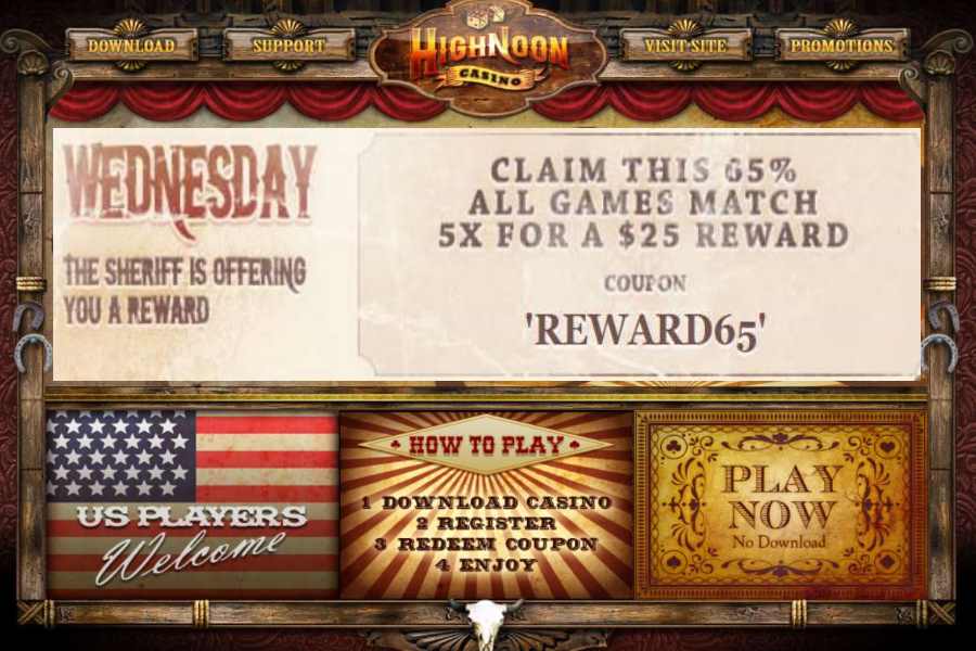 High Noon Wednesday Deposit Bonus