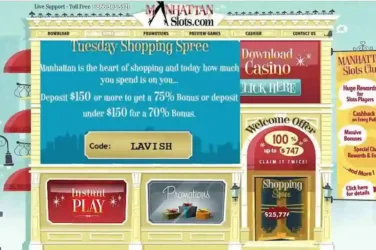 Manhattan Slots Tuesday Bonus LAVISH
