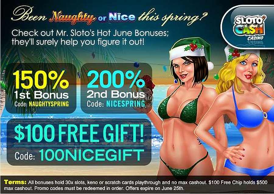 Sloto Cash Naughty or Nice Bonus Code