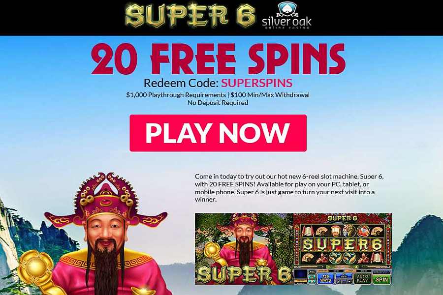 Silver Oak Super6 Bonus Code