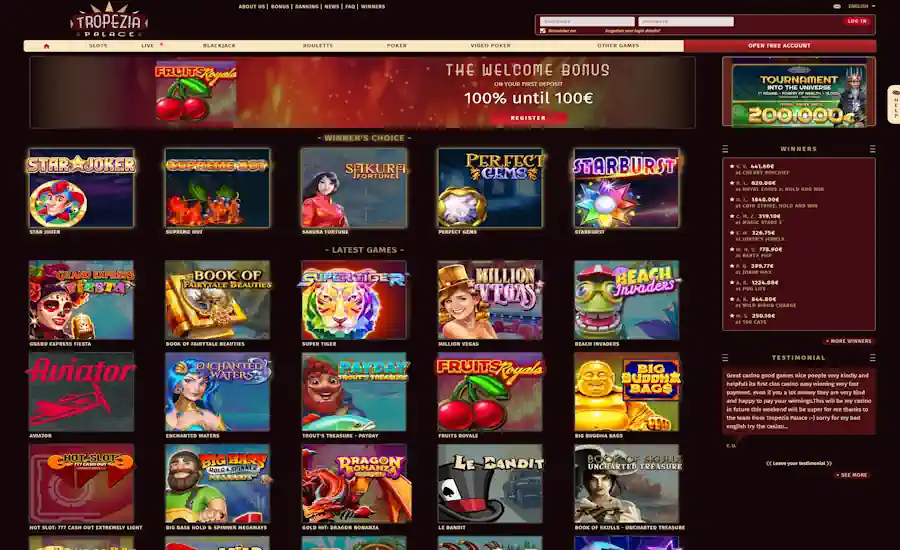 Tropezia Palace Casino Screenshot
