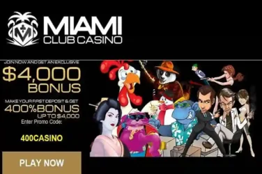 Miami Club Welcome Bonus Code 400CASINO