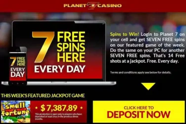 Planet7 14 daily spins